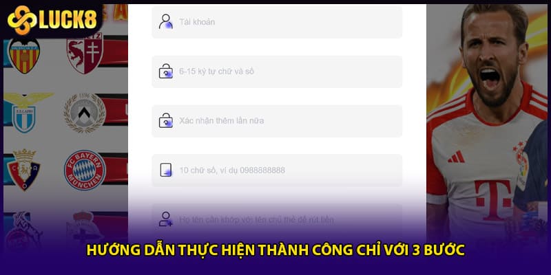 Đăng Ký LUCK8 - Hoàn Tất Tài Khoản Chỉ Trong 30 Giây 2 Hướng dẫn thực hiện thành công chỉ với 3 bước